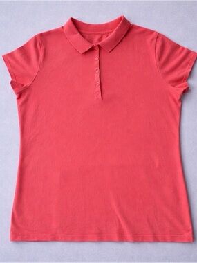 St. John's Bay Coral Button-Front Polo Shirt XL